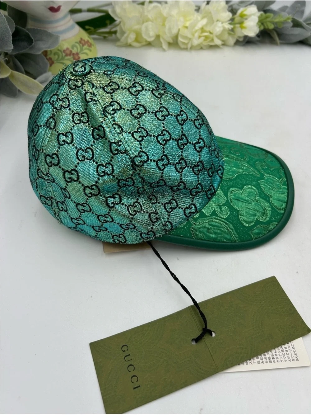 Unisex Gucci GG metallic jacquard lame baseball cap size medium adjustable